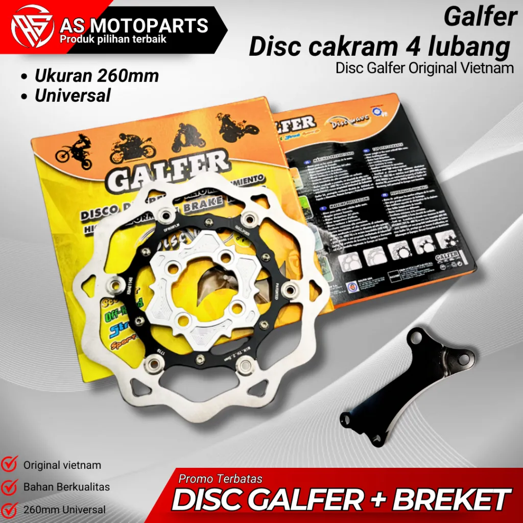 DISC PIRINGAN CAKRAM GALFER 260 MM ORIGINAL VIETNAM CAKRAM GALFER 260MM VIETNAM PIRINGAN DISC VARIO