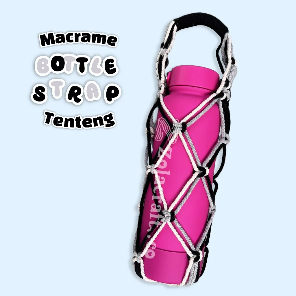 Strap Tumbler SB12A   | Tas Botol Minum | Macrame Aesthetic | Coffe Cup Tumbler | Tali Tumbler