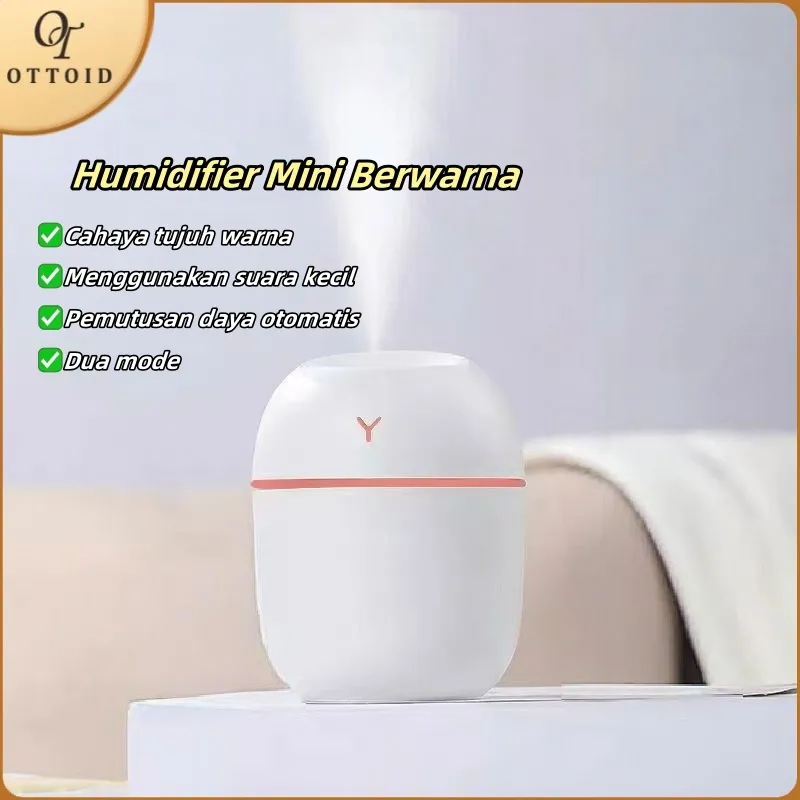 OTTOID Humidifier Mini Berwarna Diffuser Aromatherapy Humidifier Ruangan Pengharum Ruangan Essential Oil Pemutusan Sensor Cerdas
