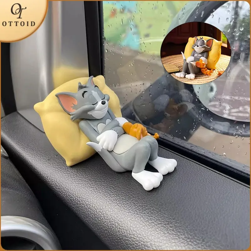 OTTOID Ornamen Pajangan Dashboard Mobil Dekorasi Mobil Tom Dan Jerry Miniatur Hewan Dekorasi Lucu Di Atas Meja Dekorasi Penyembuhan