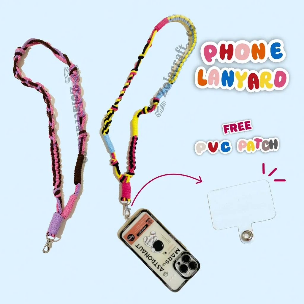 Strap Hp | Gantungan Hp Leher SB4B | Lanyard | Gantungan ID Card Aesthetic | Free PVC