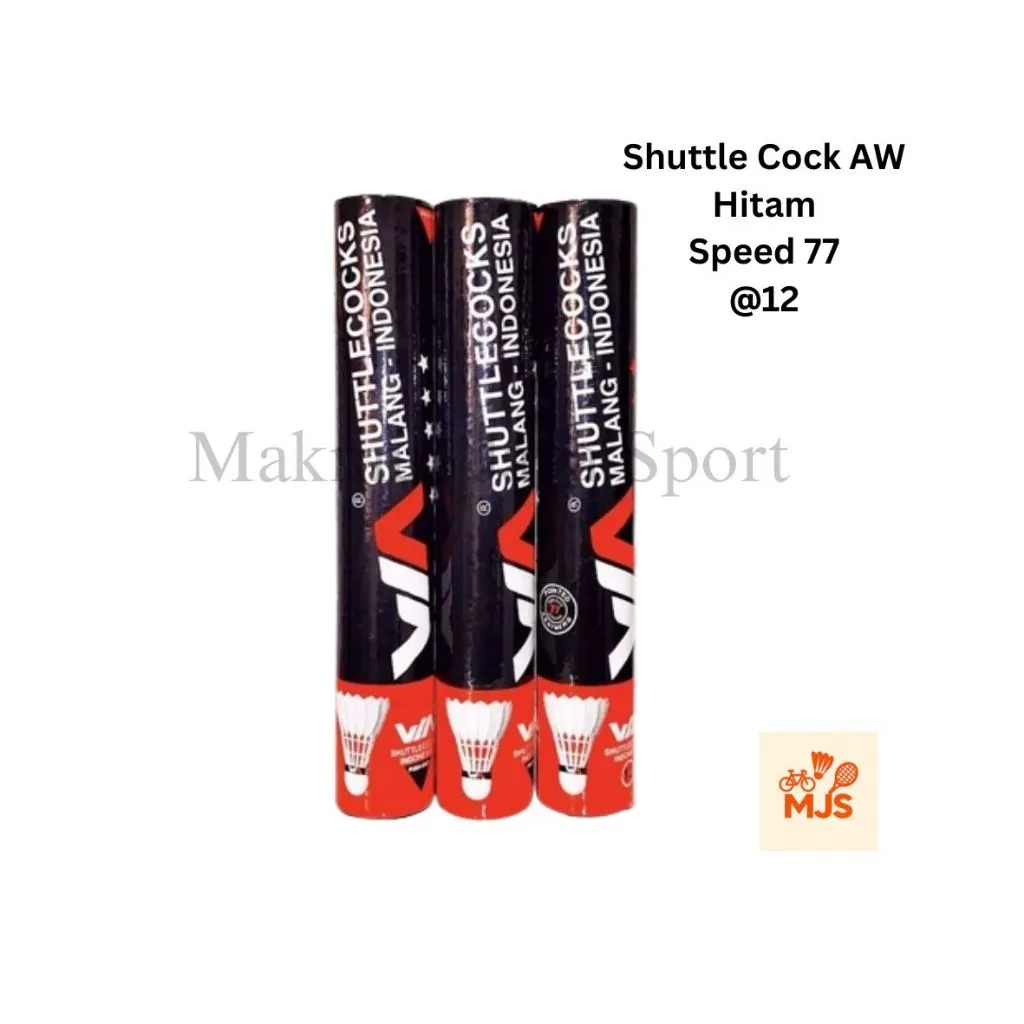 Shuttlecock AW Hitam Cock AW Kok Bulutangkis 12 pcs Kok AW/ AW/ Shuttle Cock Murah/ Ori bulu tangkis