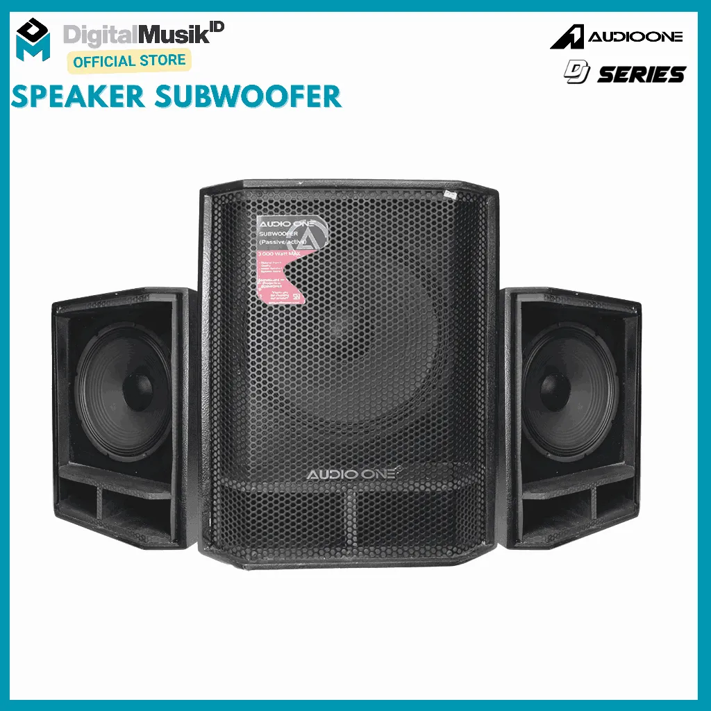 AUDIO ONE Speaker Subwoofer 15 & 18 Inch DJ 115 & DJ 118 Aktif Pasif Sound System Full Bass | DM