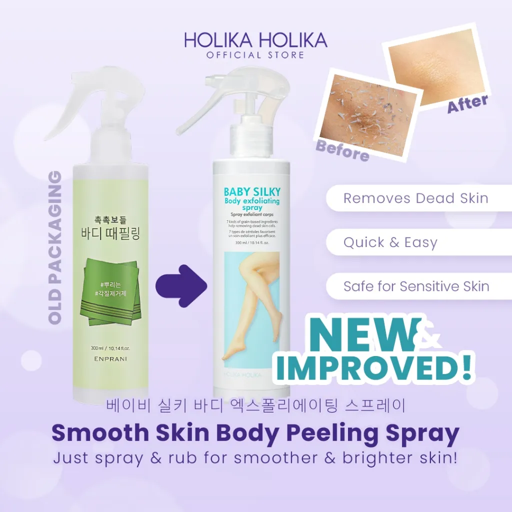 Holika Holika Baby Silky Body Exfoliating Spray | Body Peeling for Smooth & Bright Skin