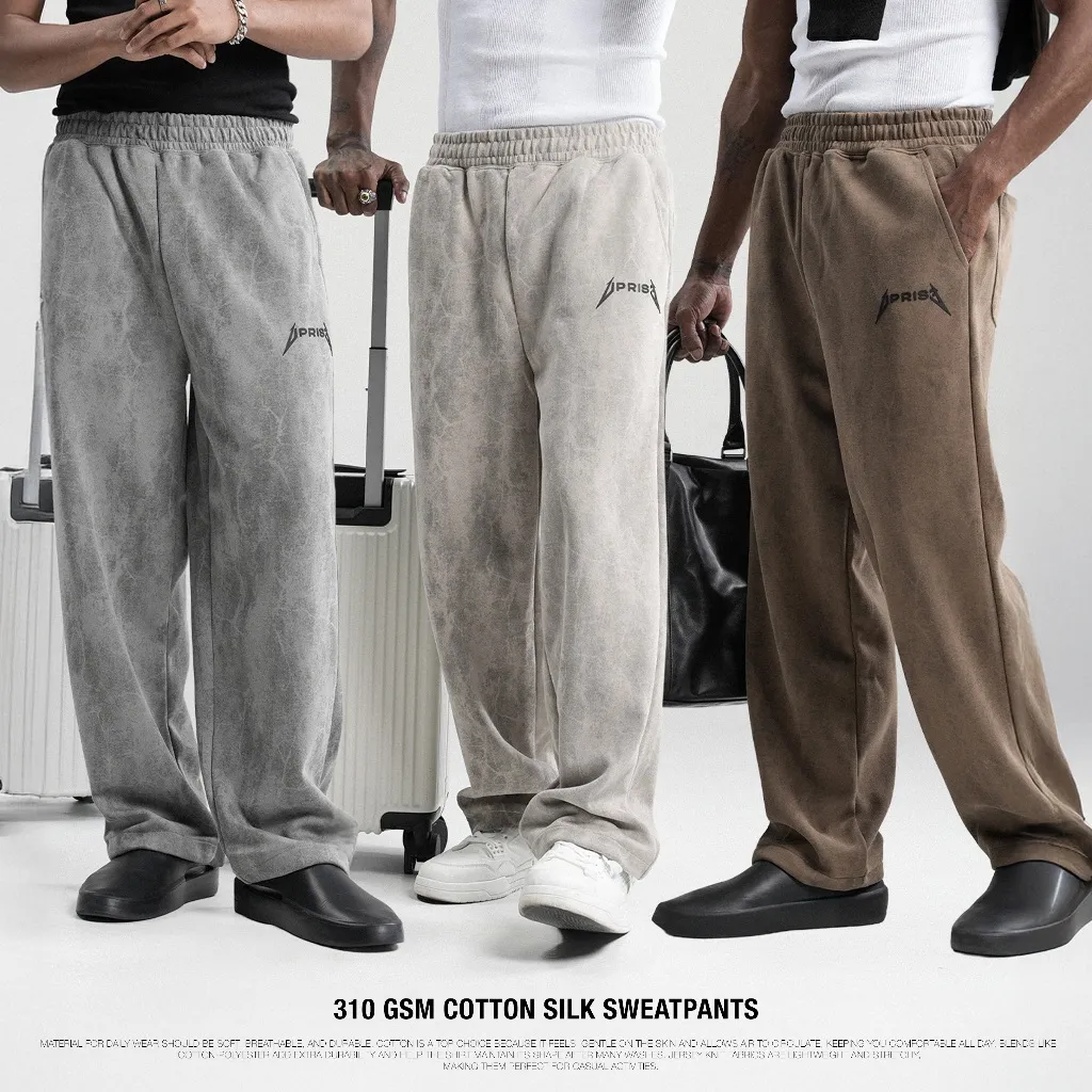 UPRISE 310g Cotton Silk Fracture Sweatpants