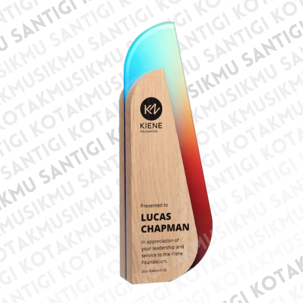 Trophy Kayu Custom (Tipe-28) | Piala Kayu Custom | Plakat Kayu Custom | Plakat Akrilik Custom