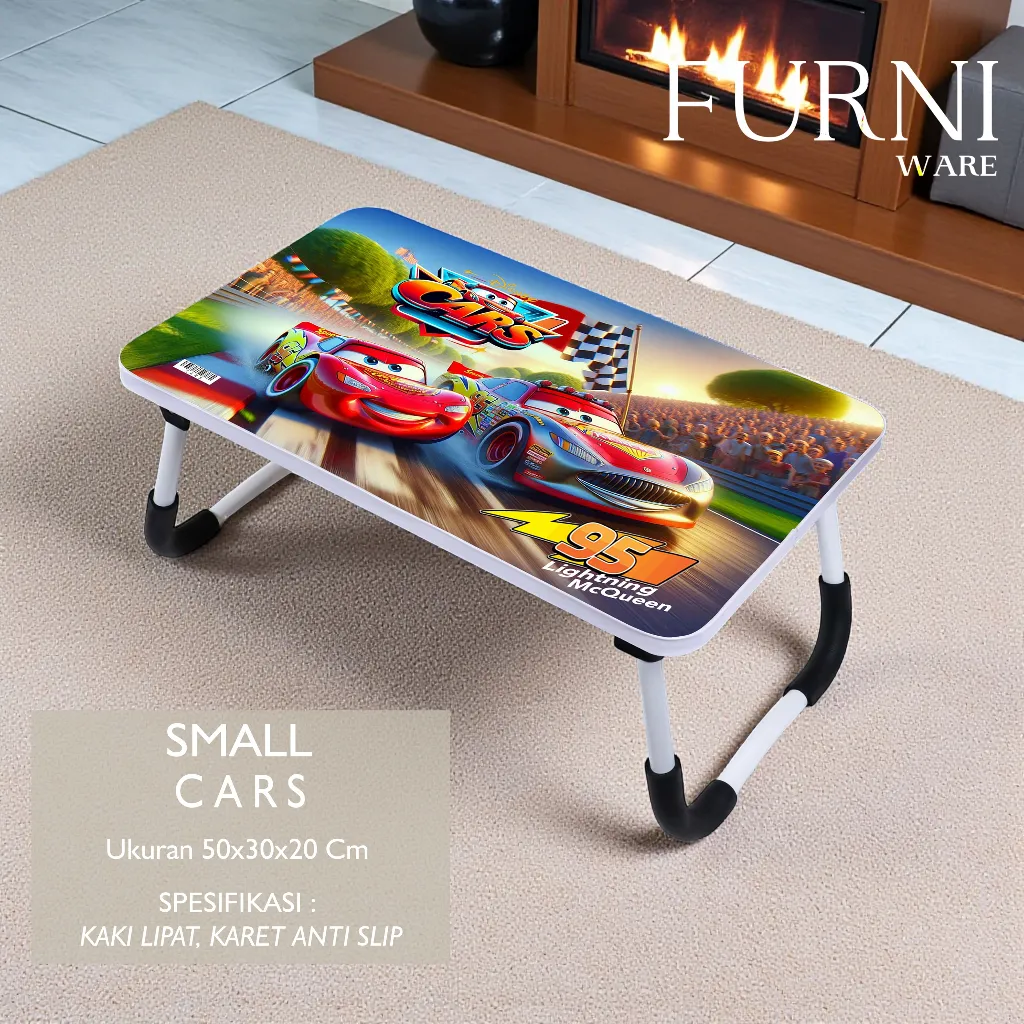 FURNIWARE Meja Belajar Anak Meja Laptop Meja Lipat Kokoh
