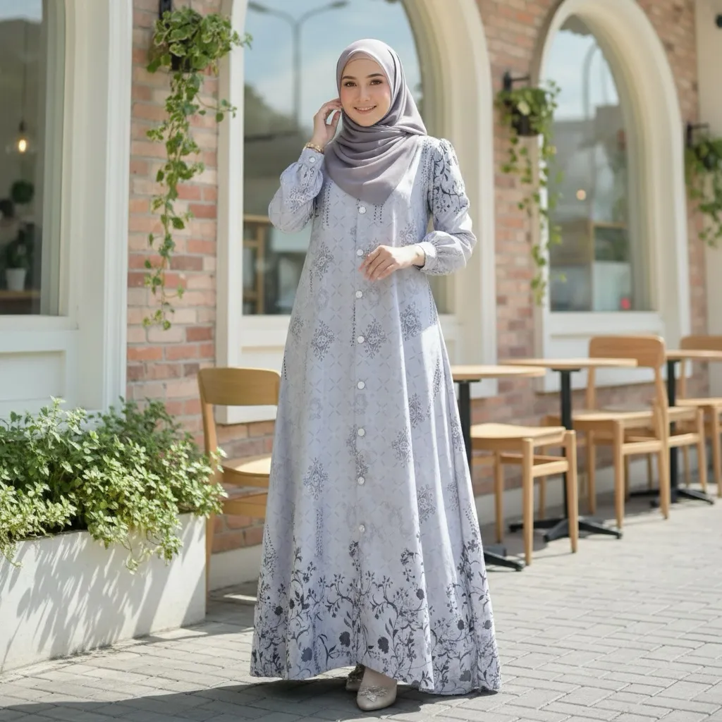 Ellin Hijab - Cipta Dress Maxmara Luxury Gamis Motif Mewah Lebaran Pesta Hari Raya