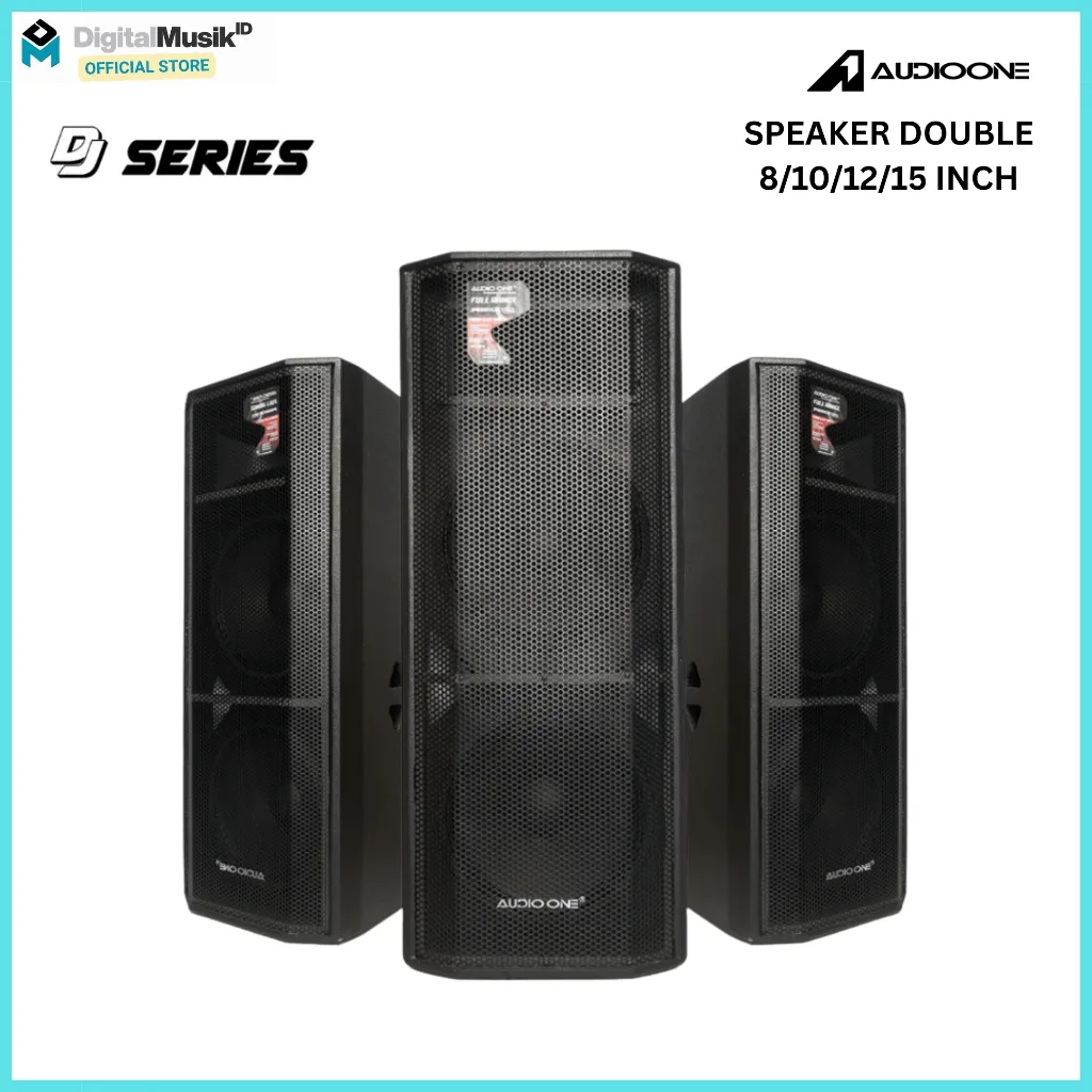 AUDIO ONE Speaker Pasif Aktif Double 8/10/12/15 Inch DJ 208-215  Bluetooth USB Garansi Original DM
