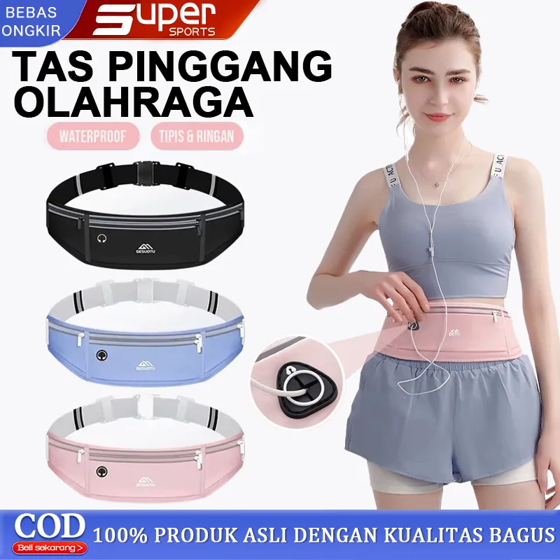 Tas pinggang olahraga pria dan wanita baru/tas pinggang mini/tas pinggang olahraga ringan tahan air/peralatan kebugaran modis multifungsi tas sabuk lari wanita kapasitas besar yang dapat disesuaikan untuk olahraga luar ruangan