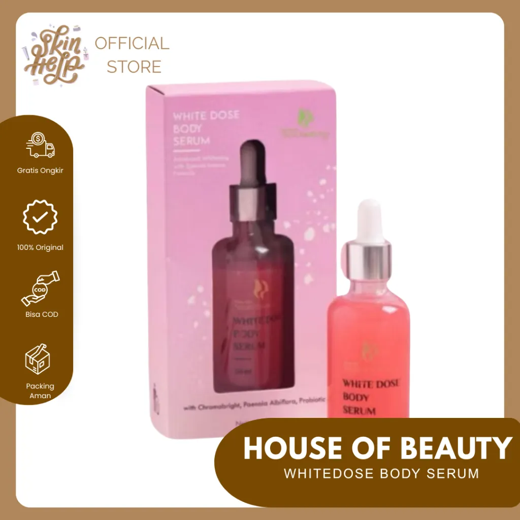 White dose body serum houseeofbeauty | serum badan whitening | serum pemutih badan