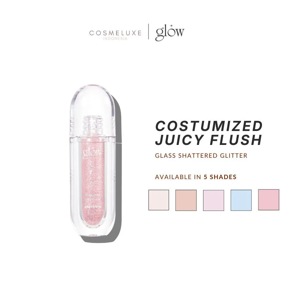 Cosmeluxe GLOW Shattered Glass Glitter – Glitter Gel Makeup | Glowing Natural Look & Easy Blend