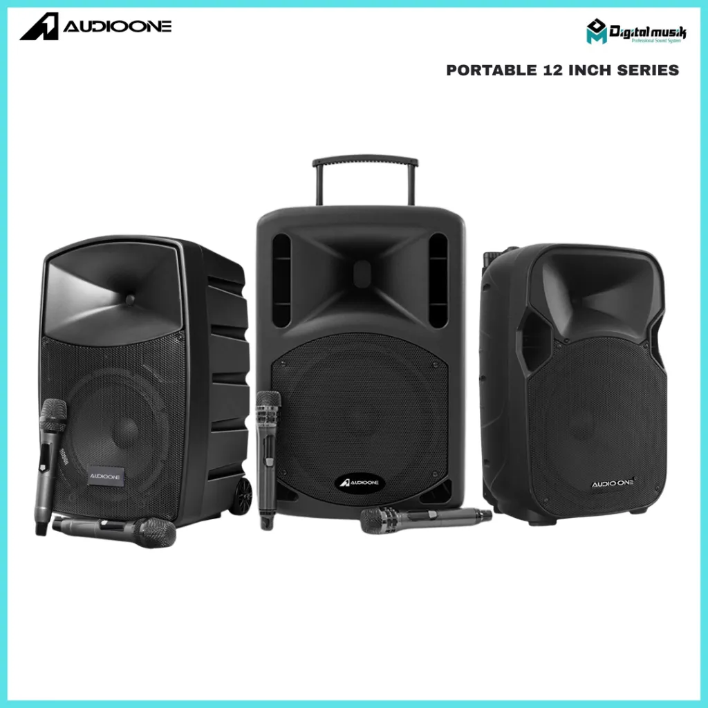 AUDIO ONE Speaker Portable 12 Inch Karaoke Powerfull Aktif X12L X12D X12SP T12RB Bluetooth I DM