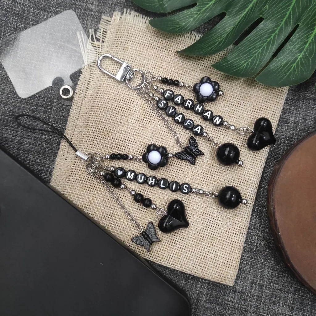 Strap Phone Tali Gantungan HP Nama Sesukamu Bisa Juga Untuk Bag Charm Gantungan Kunci