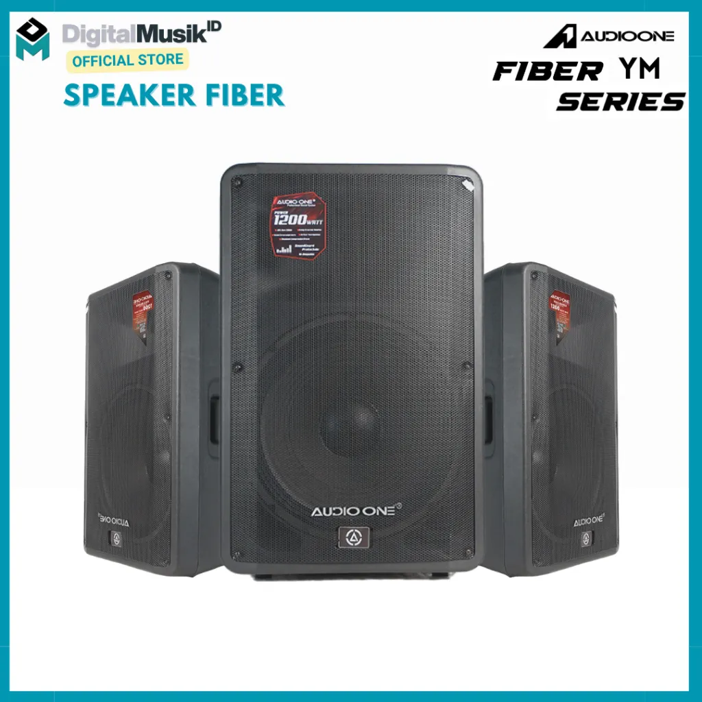 AUDIO ONE Speaker Aktif  Super Bass Ukuran 15 Inch YM 115 Speaker 15 Inch Monitor Bluetooth USB | DM