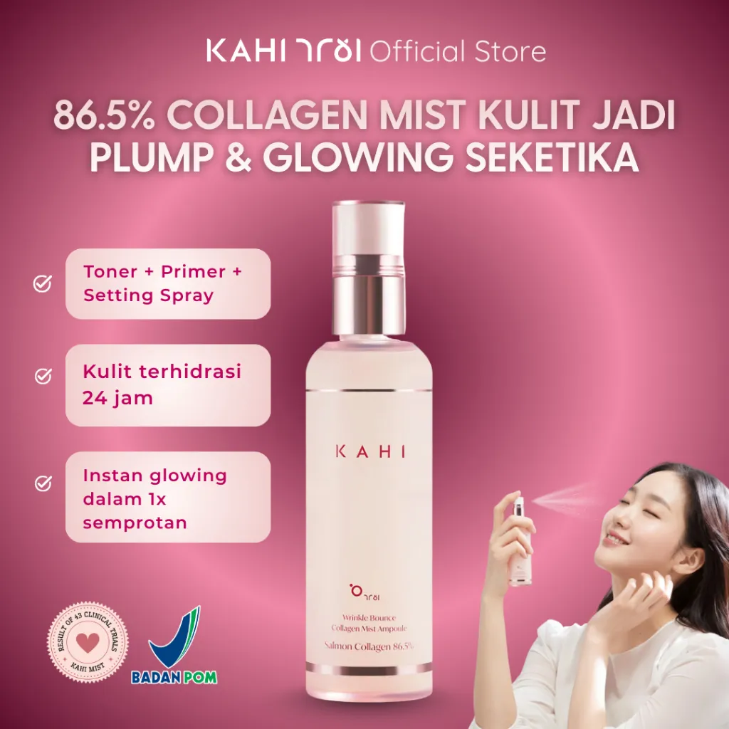 [Official] KAHI Wrinkle Bounce Collagen Mist Ampoule — Hydrating Anti-Aging & Glow Booster — 120ml