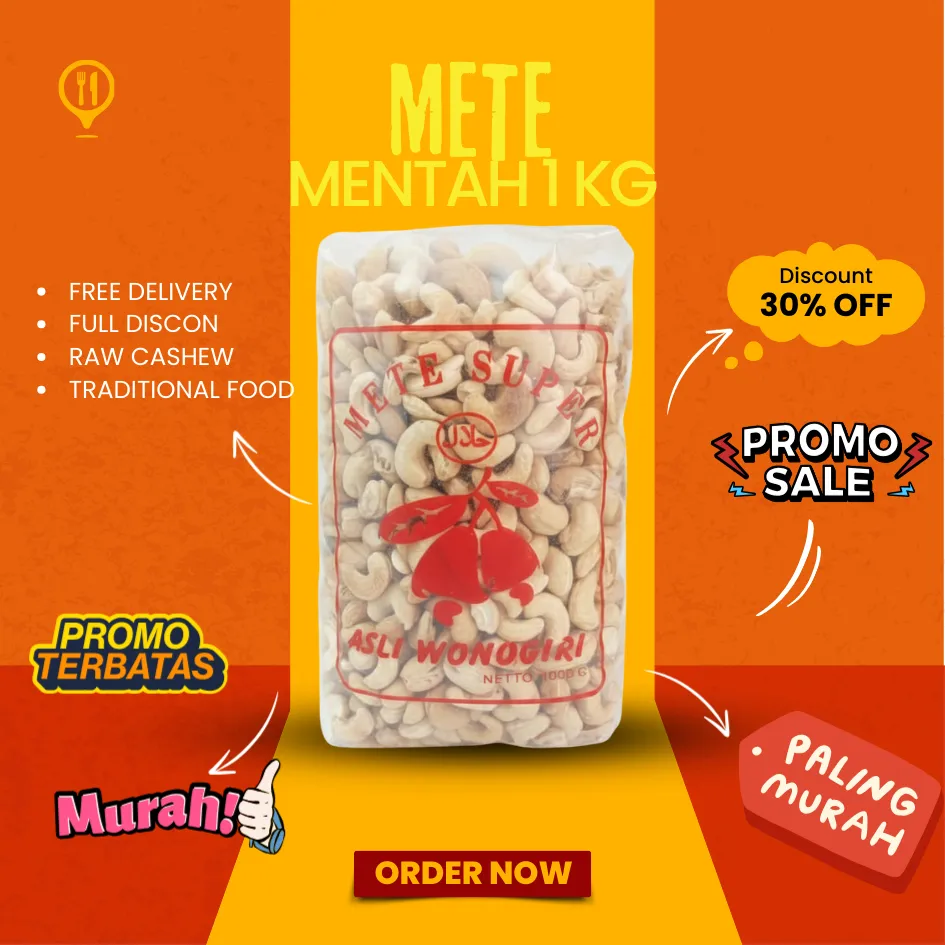 Kacang Mete Mentah Utuh 1 KG Mumer