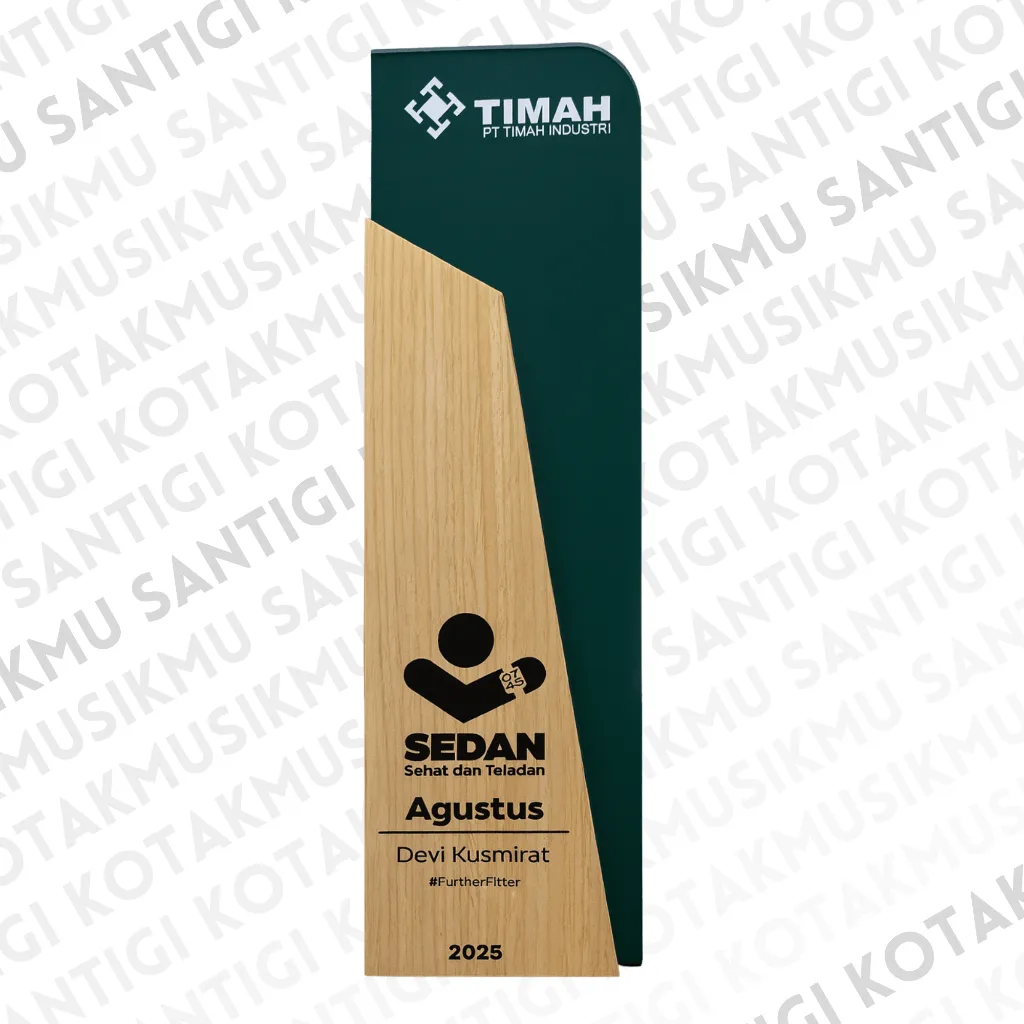 Trophy Kayu Custom (Tipe-9) | Piala Kayu Custom | Plakat Kayu Custom | Plakat Akrilik Custom