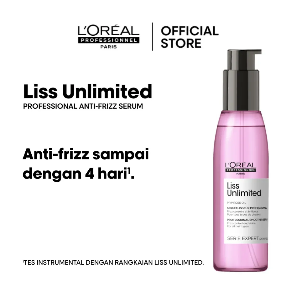 Liss Unlimited Blow Dry Hair Serum 125ml -Untuk Perawatan Anti-Frizz by L'Oreal Professionnel