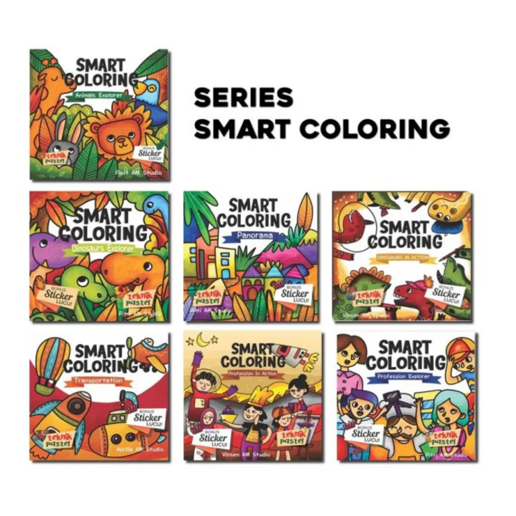 Buku Mewarnai Anak Smart Coloring Series - C-Klik Media | Solusi Baca