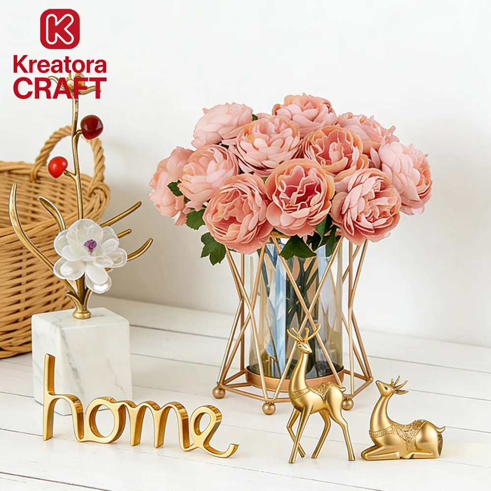 KREA TORA CRAF Vas Bunga Dekorasi Bunga Rumah Pot Bunga Hias Bouquet Bunga Dekorasi Rumah Pajangan Bunga Pot Bunga Meja Vas Bunga / Pot Bunga Hias