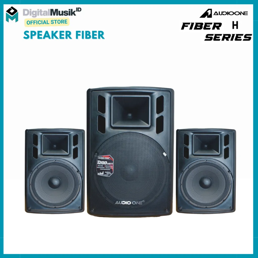AUDIO ONE Speaker Aktif Pasif 12 / 15 Inch H 112-115 USB Bluetooth 800 - 2000 Watt Box Fiber | DM