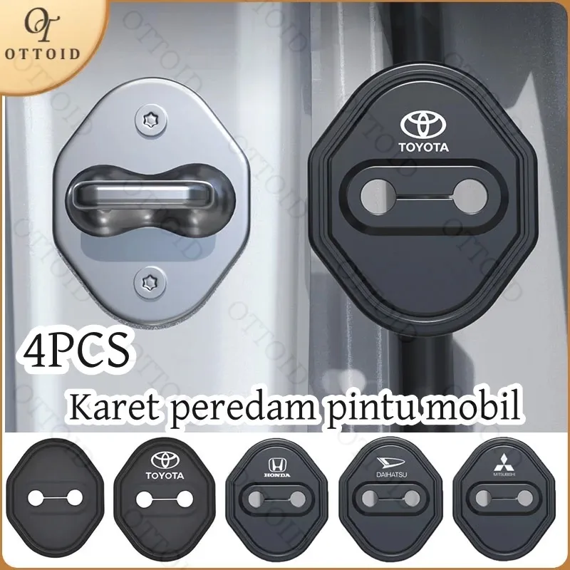 OTTOID 4Pcs Karet Peredam Pintu Mobil Anti Karat Car Door Lock Cover Bantalan Peredam Guncangan