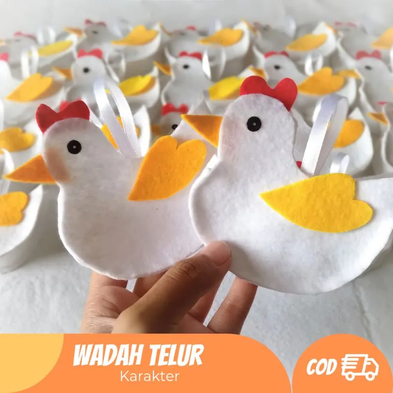 Wadah Telur Akikah Karakter ayam isi 50pcs. TERBARU