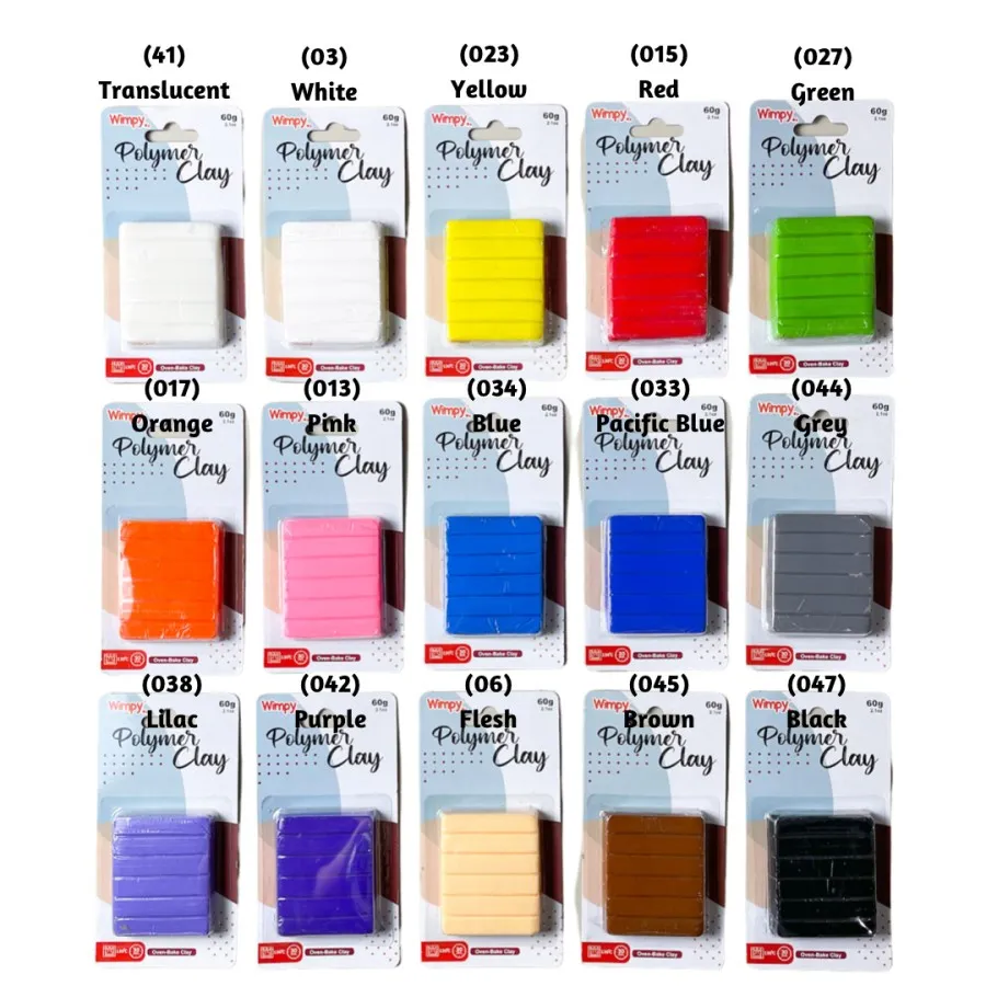 Polymer Clay Set Wimpy Tanah Liat Plastisin Sculpting Clay