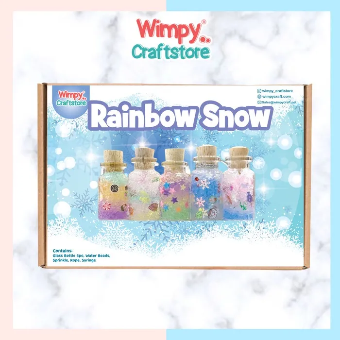 Craft KIT Rainbow Snow Art Set Dekorasi Hiasan Wimpy