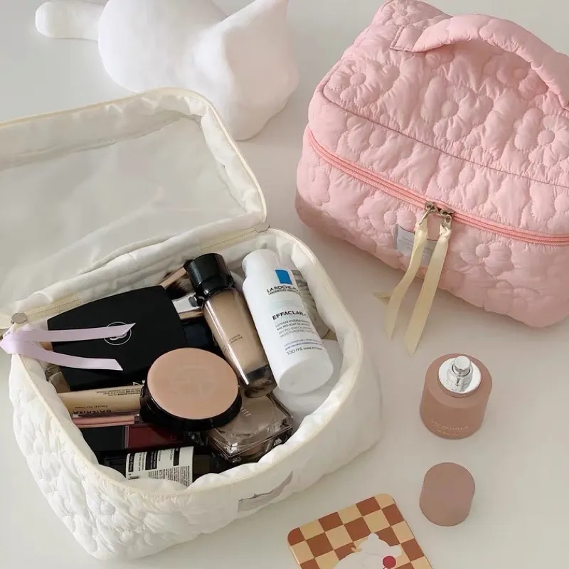 tas make up besar ukuran jumbo travel pouch kosmetik lucu cantik warna pastel berkualitas premium kekinian murah viral aesthetic korea PO16