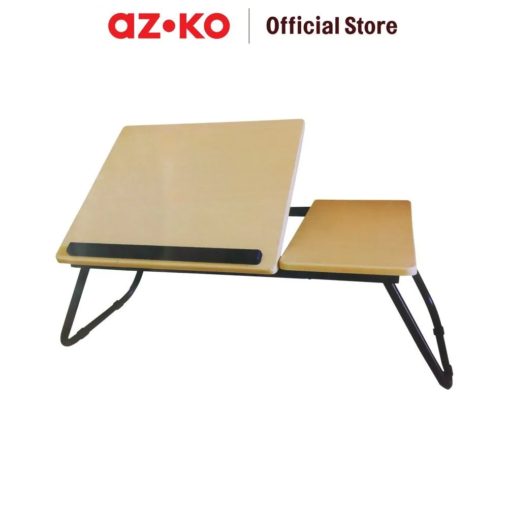 AZKO Odi Meja Laptop Lipat Dengan Mouse Pad - Cokelat Foldable Laptop Table Meja Alas Laptop Meja Lipat Kasur Meja Belajar Lipat