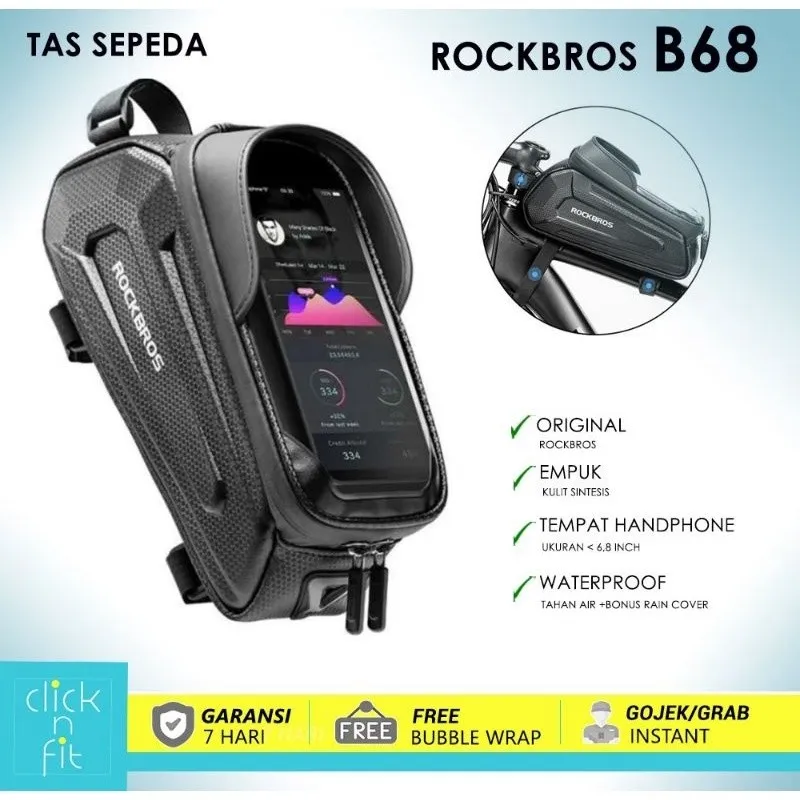 Tas Sepeda ROCKBROS Waterproof  B68  Rekomendasi Model Upgrade Bahan & Kualitas Sama: TAKEZERO TZ01