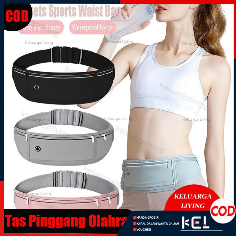 Tas pinggang olahraga pria dan wanita baru/tas pinggang mini/tas pinggang olahraga ringan tahan air/peralatan kebugaran modis multifungsi tas sabuk lari wanita kapasitas besar yang dapat disesuaikan untuk olahraga luar ruangan