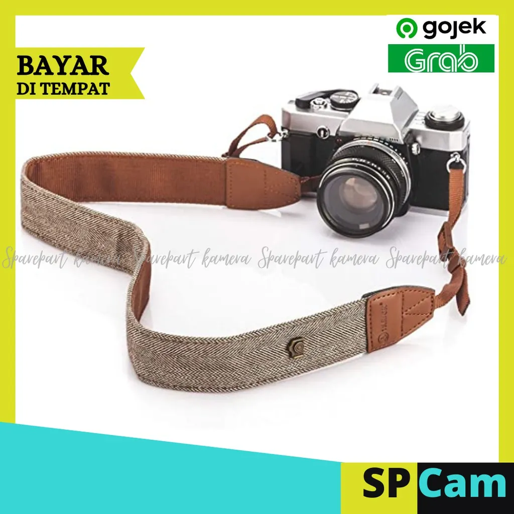 Tali Kamera Strap Vintage Cotton Wash Neck Strap For Canon Nikon Sony Fujifilm Pentax dll