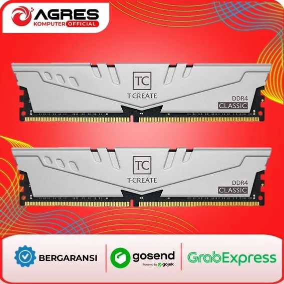 TEAM T-CREATE CLASSIC RAM LONGDIMM DDR4 16GB (8GBX2) 3200MHZ SILVER