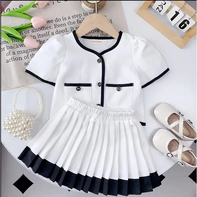 Akal store Setelan anak perempuan Rok usia 2-7 tahun JANE SET crop top