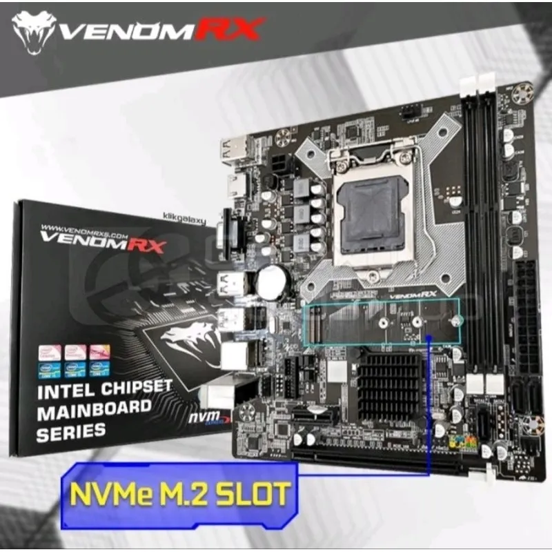 Motherboard Venom RX H81 DDR3 LGA 1150 Slot NVme