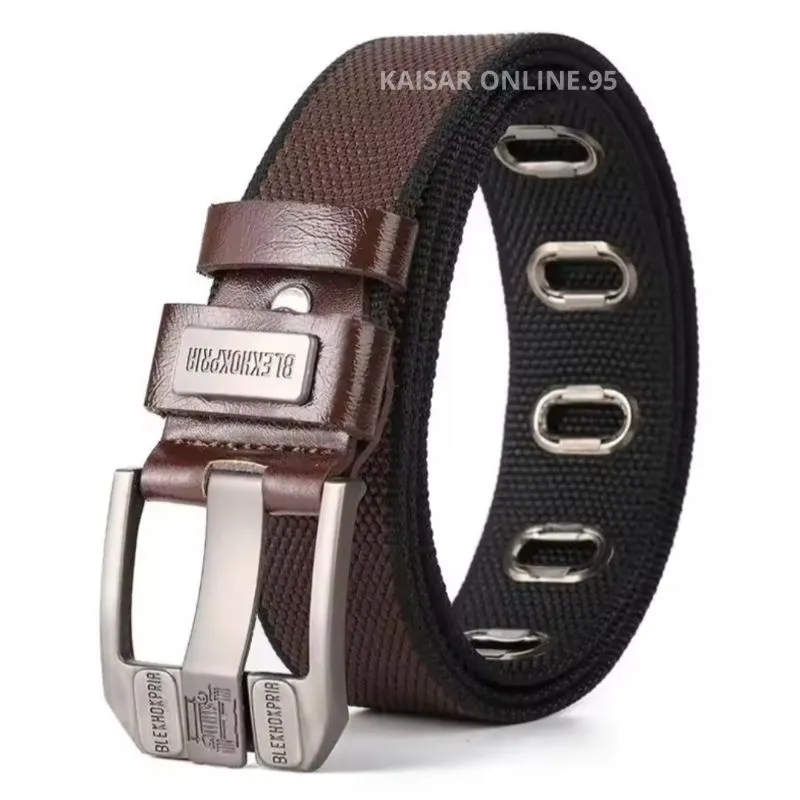 SABUK IMPORT ikat pinggang fashion kasual kanvas gesper cantol nilon katun trendi cowok terlaris