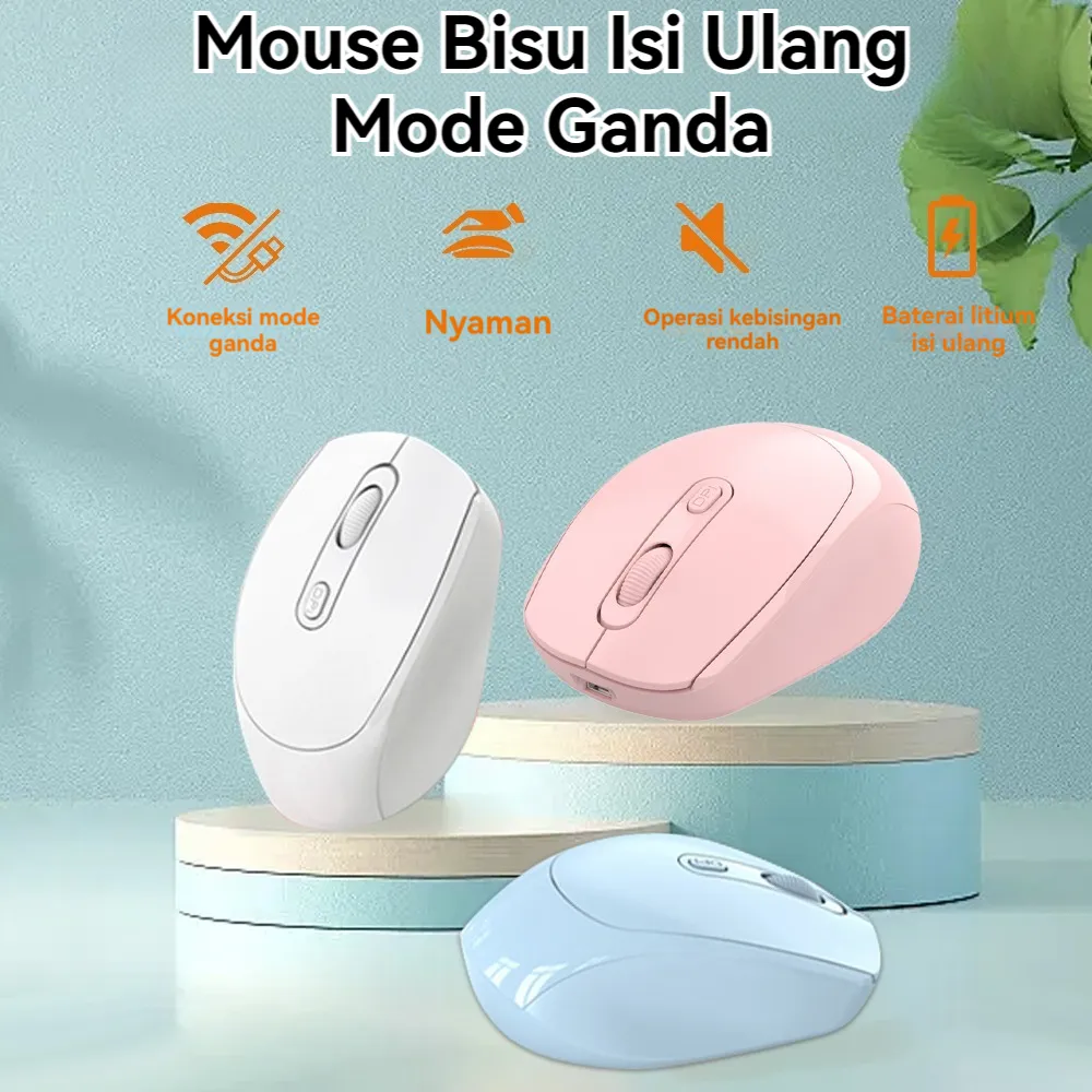 Mouse Silent Click  Mouse M107 Mouse Bluetooth Mouse Mouse Nirkabel Senyap Mouse Klik Senyap Nirkabel Bluetooth