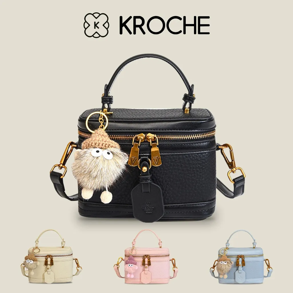 Kroche - [Free Gantungan] Avery Tas Selempang Wanita Import Tas Wanita Terbaru 2025 Mini Hand Bag Shoulder Bag