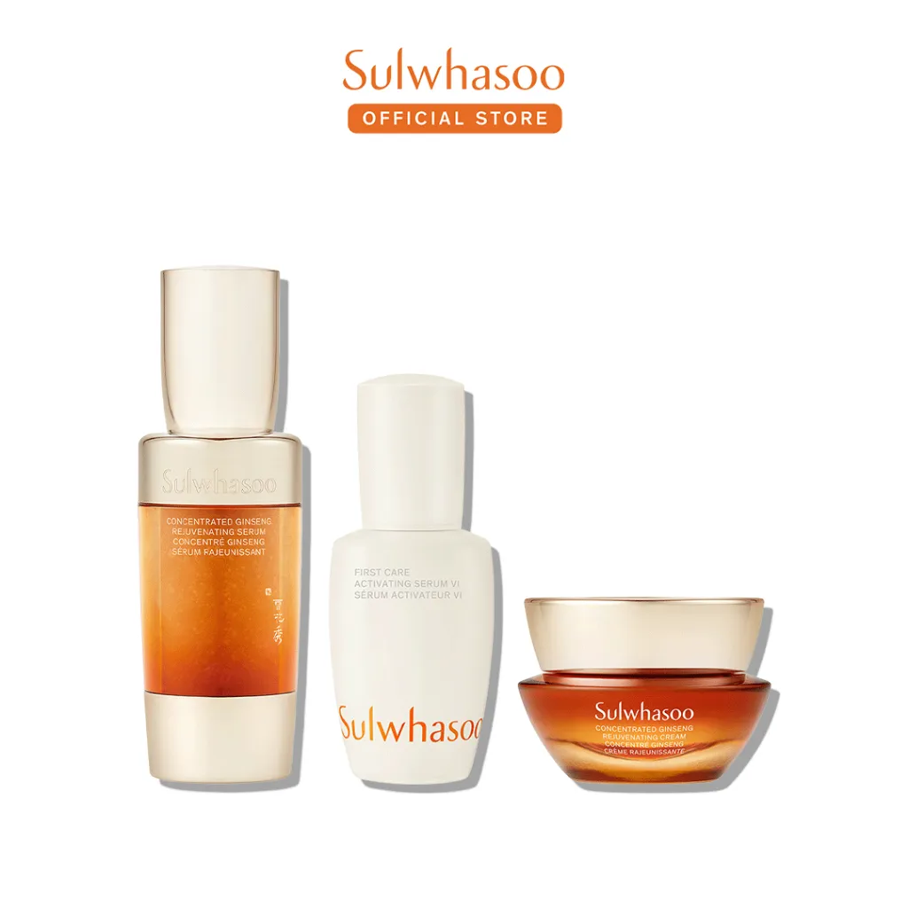 Sulwhasoo Concentrated Ginseng Rejuvenating Serum 30ml (Trial Kit) - Serum Anti Aging, Essence, Boosting Serum, Perawatan Wajah, Strengthen Skin Barrier, Ginseng