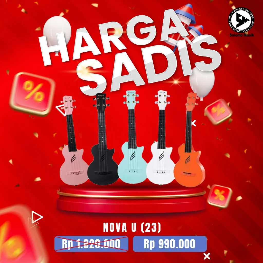 Ukulele Enya Nova Concert 23" Carbon Fiber + Gigbag Original