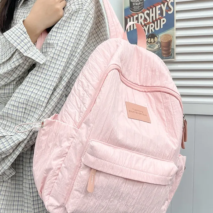 [READY STOCK] Tas sekolah versi Korea, mode mahasiswi, komputer berkapasitas besar, tas perjalanan, ransel ringan, ransel kelas siswa sekolah menengah