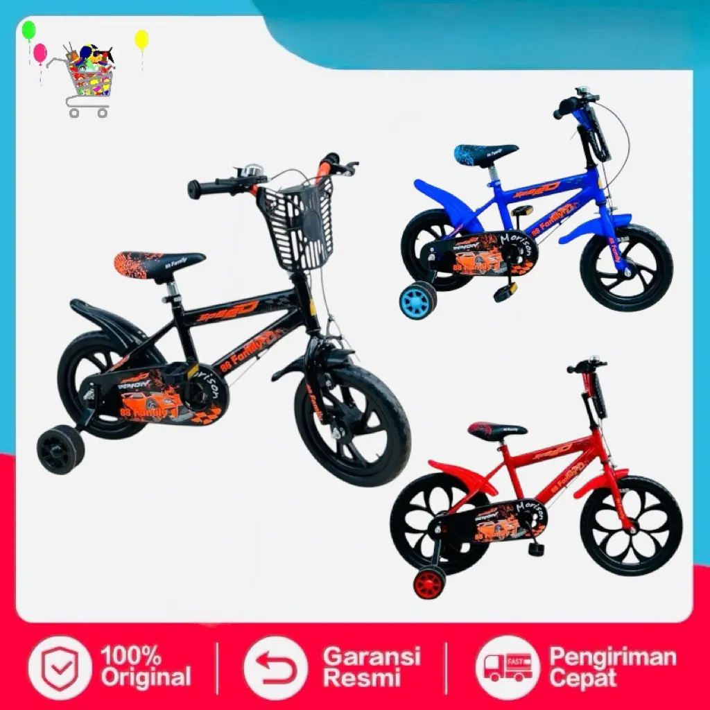 Sepeda Roda empat mini BMX anak cowo ban busa anti bocor sepeda anak cowo BMX