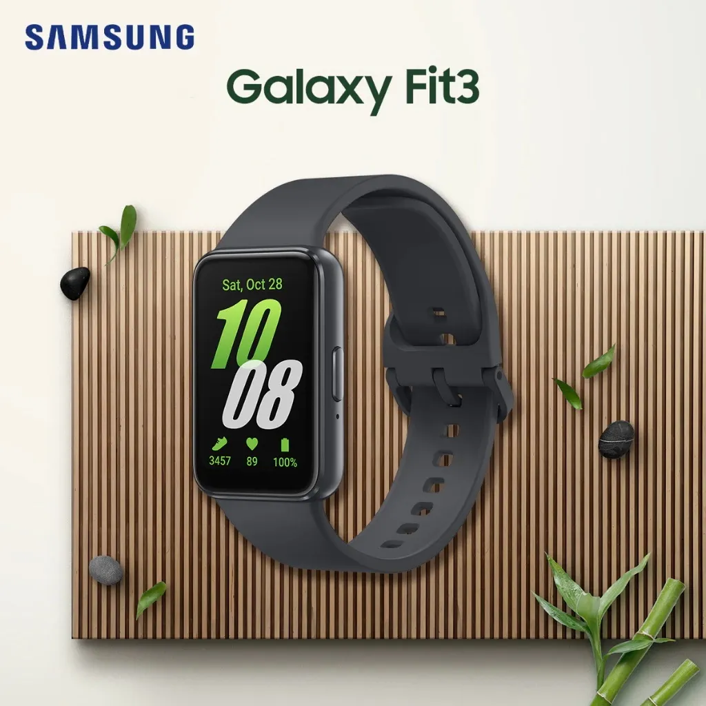 [100% ORI] Official Samsung Galaxy FIT 3 Black/Pink Smartband  Comfortable All-Day Wearing Advanced Sleep Health Management Up to Two-Week Battery Life Smartwatch-like Display