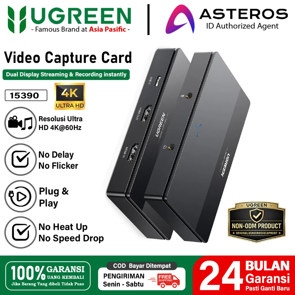 UGREEN HDMI Video Capture Card 4K For Game Video Streaming Recording