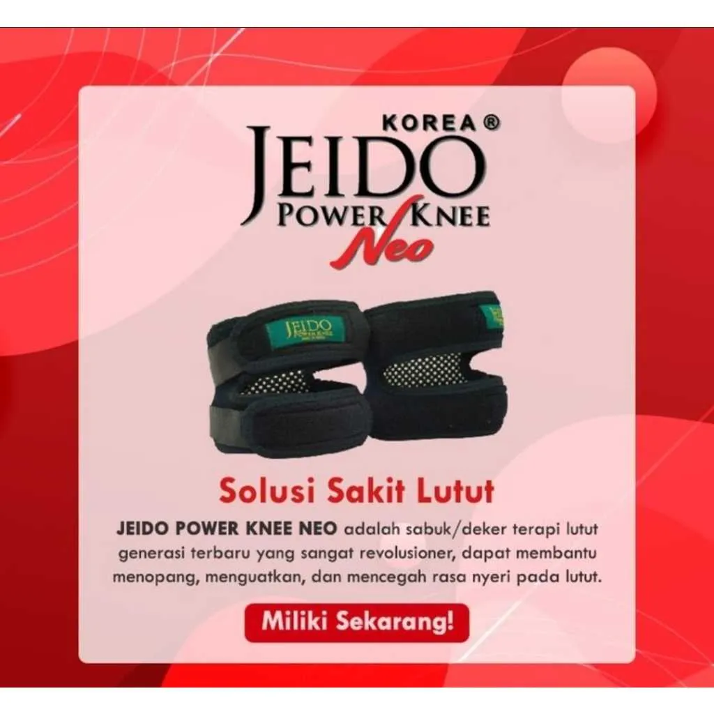 JEIDO POWER KNEE NEO Deker Terapi Lutut Nyeri Sendi Pelindung Penyangga Knee Support EKS DISPLAY