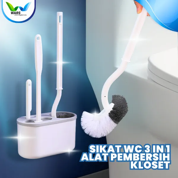 WARS Sikat WC 3 in 1 Alat Pembersih Kloset Kamar Mandi