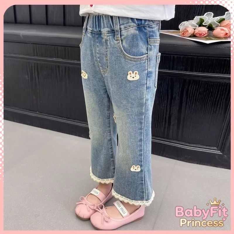 Celana jeans impor Korea untuk anak perempuan usia 0-5 tahun / Celana kulot jeans anak perempuan model Fashion usia 0-5Tahun